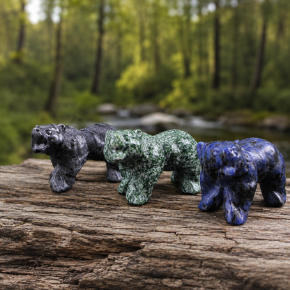 Multi-Stone Bear Carving