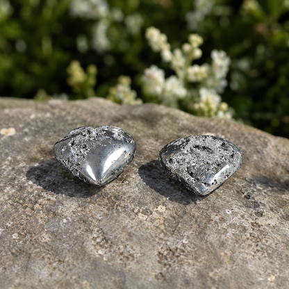 Pyrite Heart Carving