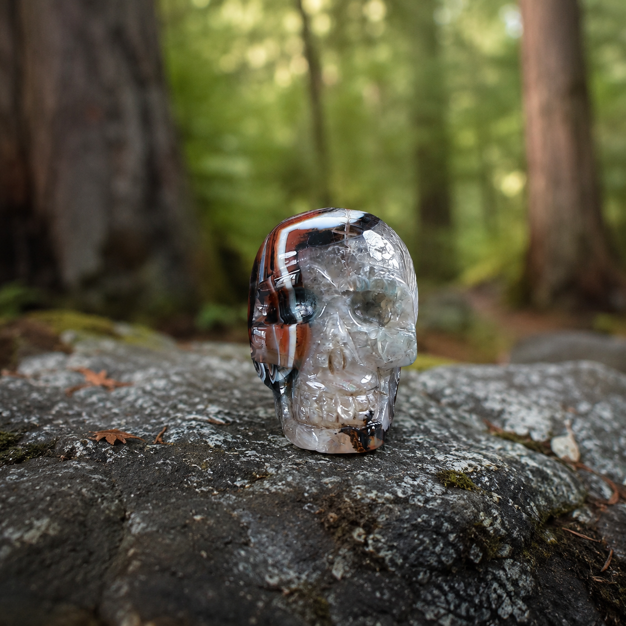 Sardonyx Skull Carving
