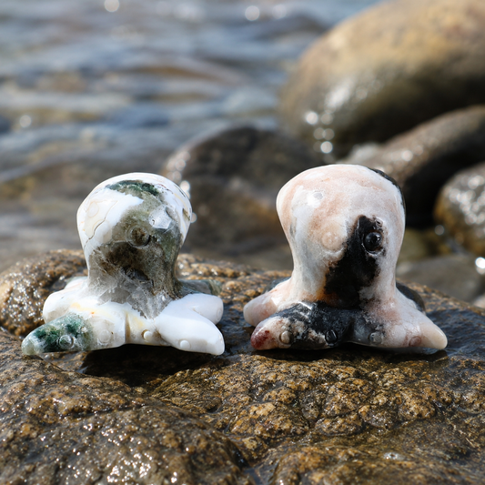 Ocean Jasper Octopus Carving