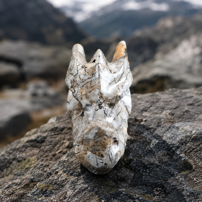 Picture Jasper Dragon Head Carving