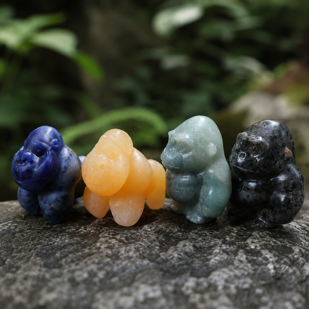 Crystal Gorilla Carvings