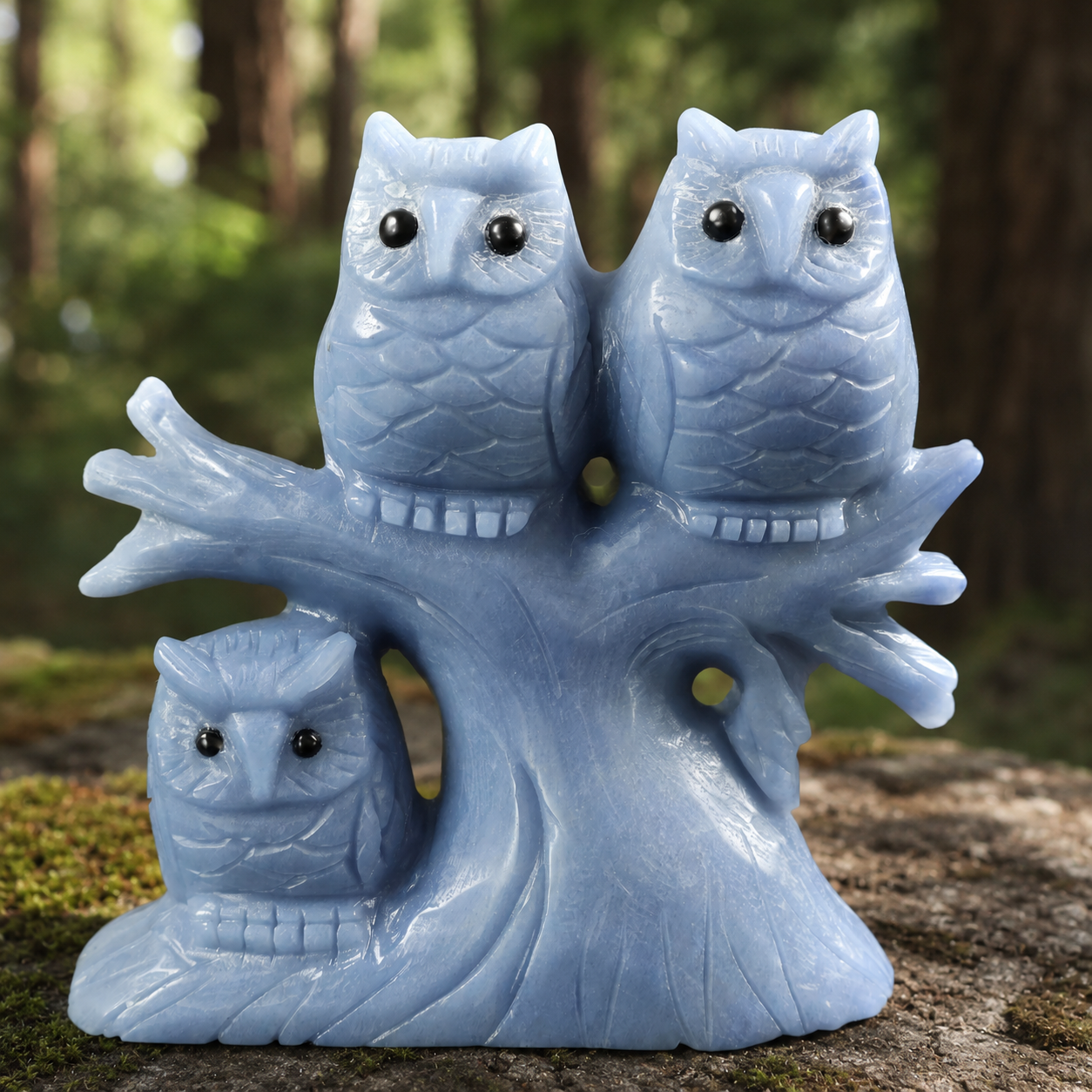 Blue Aventurine Owl Carving