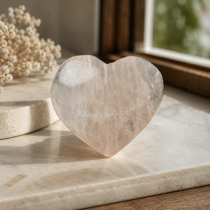 Rose Quartz Heart