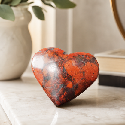 Red Jasper Heart