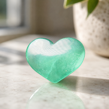 Green Fluorite Heart