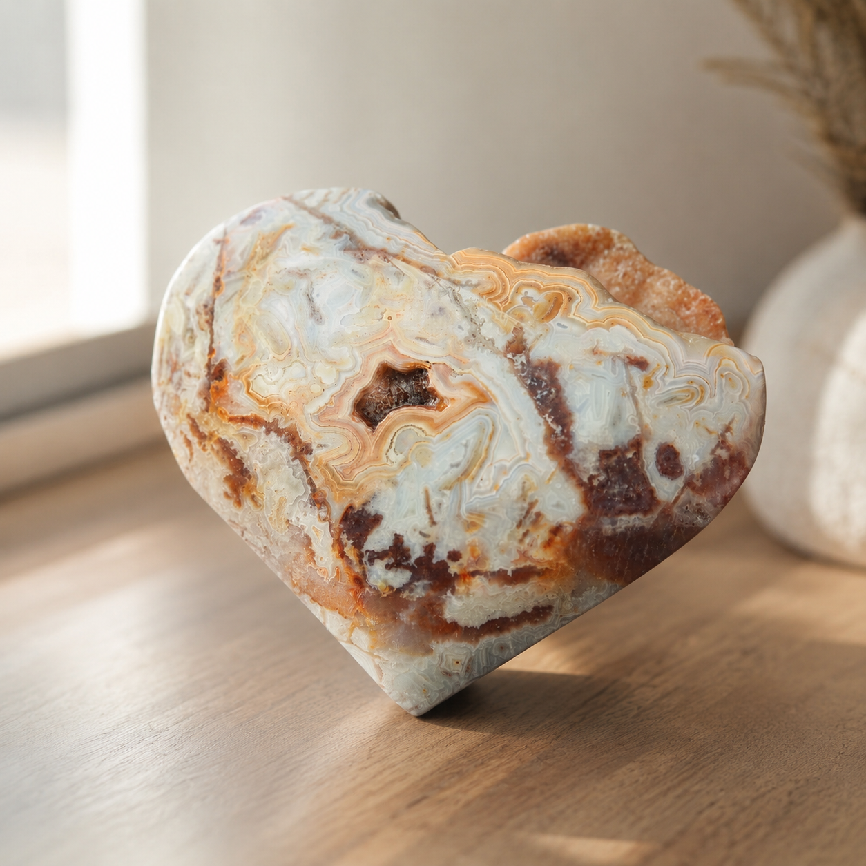 Mexico Agate Heart