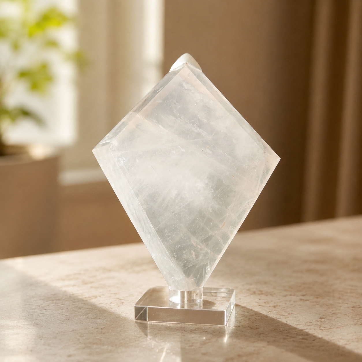 Rose Quartz Diamond Carving