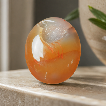 Druzy Agate Palm Stone