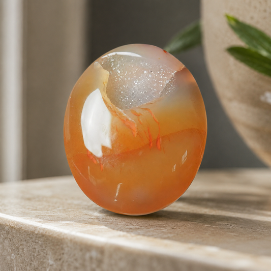 Druzy Agate Palm Stone