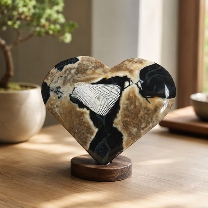 Volcano Agate Heart