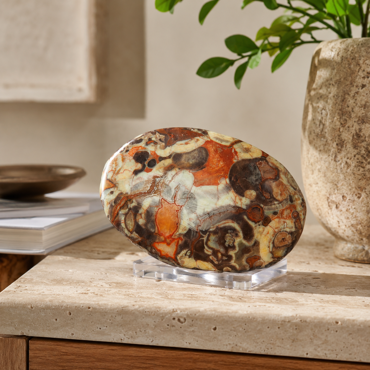 Money Agate Palm Stone