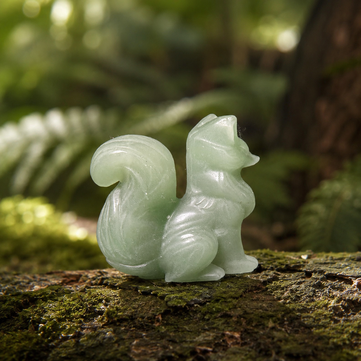 Green Aventurine Fox Carving