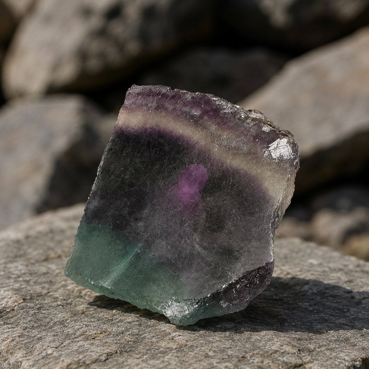 Rainbow Fluorite Slab