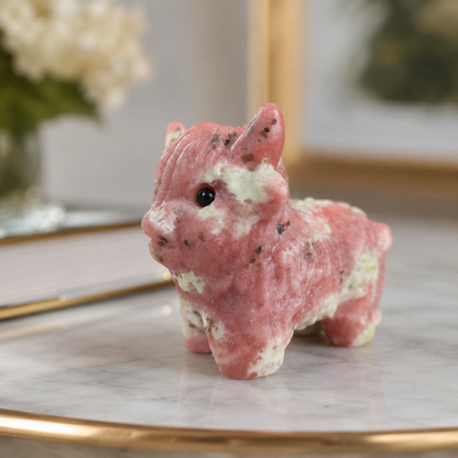 Red Plum Blossom Jasper Highland Cow