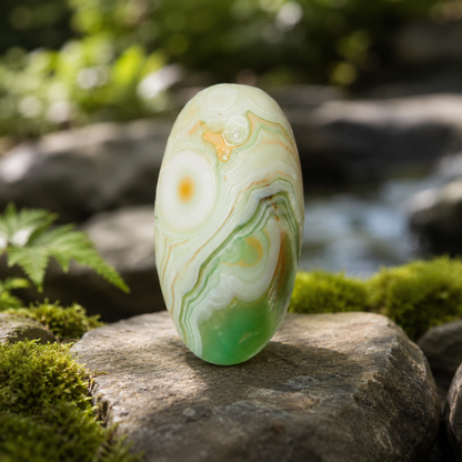 Green Sardonyx Palm Stone
