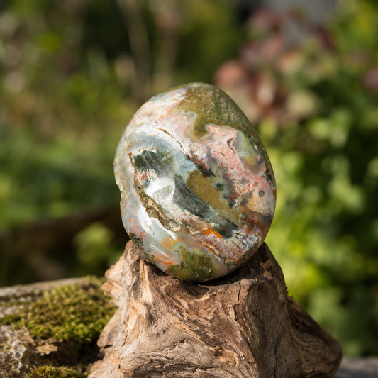 Moss Agate Palm Stone