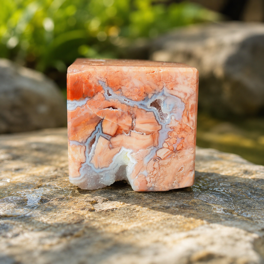 Cotton Candy Agate Druzy Cube