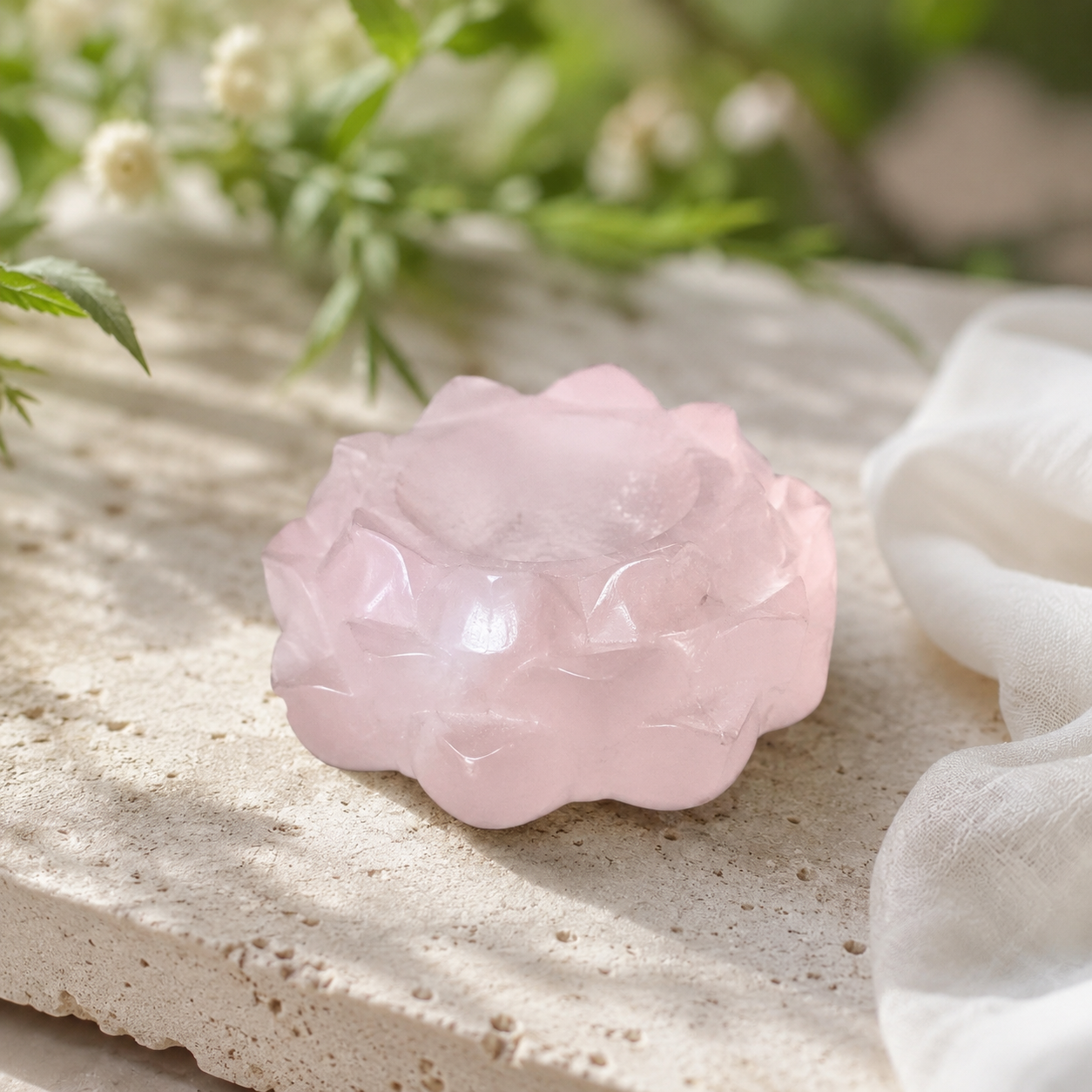 Rose Quartz Lotus