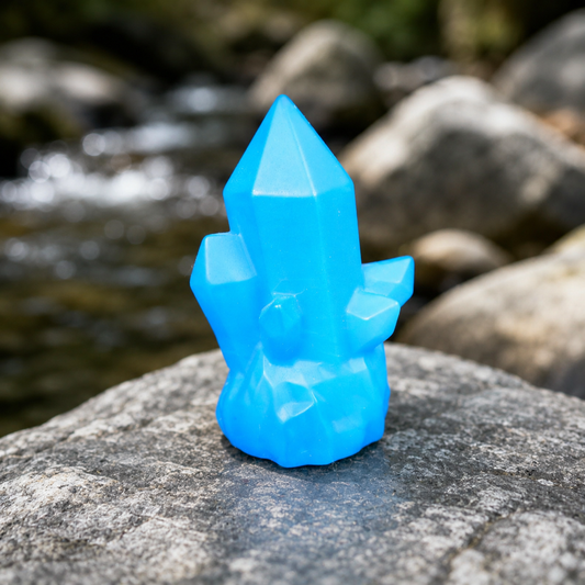 Blue Opalite Crystal Cluster Carving