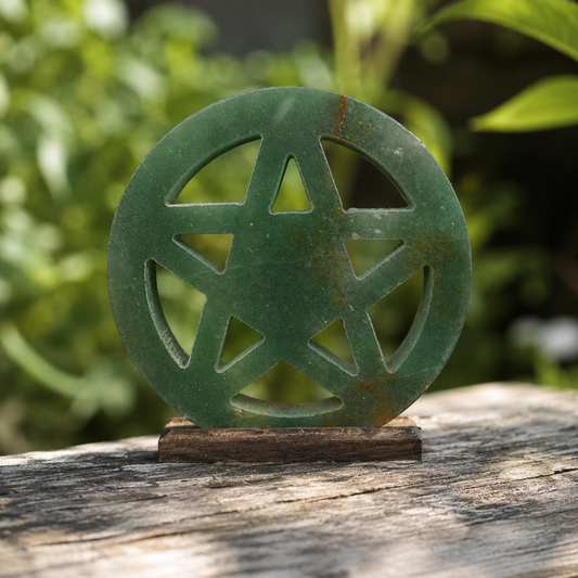 Green Aventurine Pentacle Disc