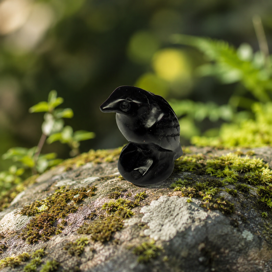 Mini Obsidian Crow