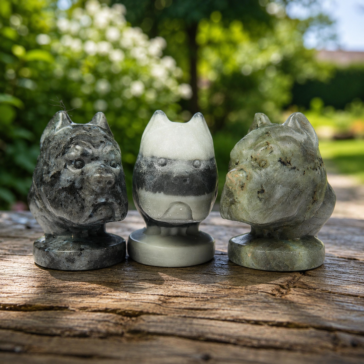 Multi-Material Beagle Dog Head Carving