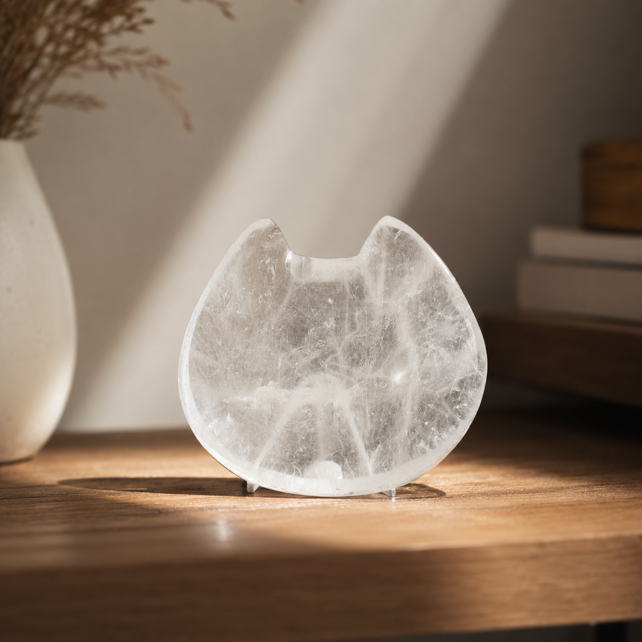 Clear Quartz Cat Bowl