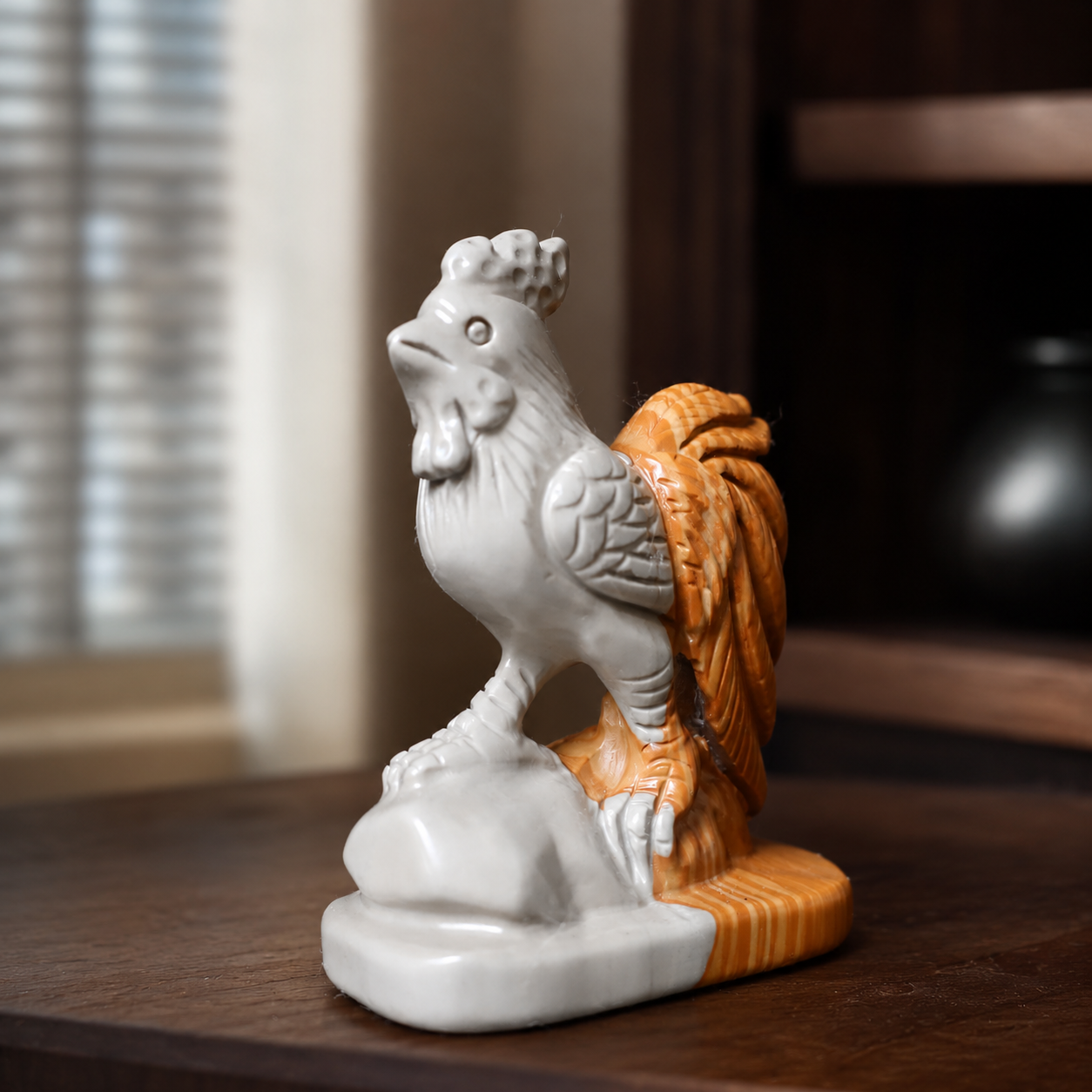 Mix Material Rooster Carving