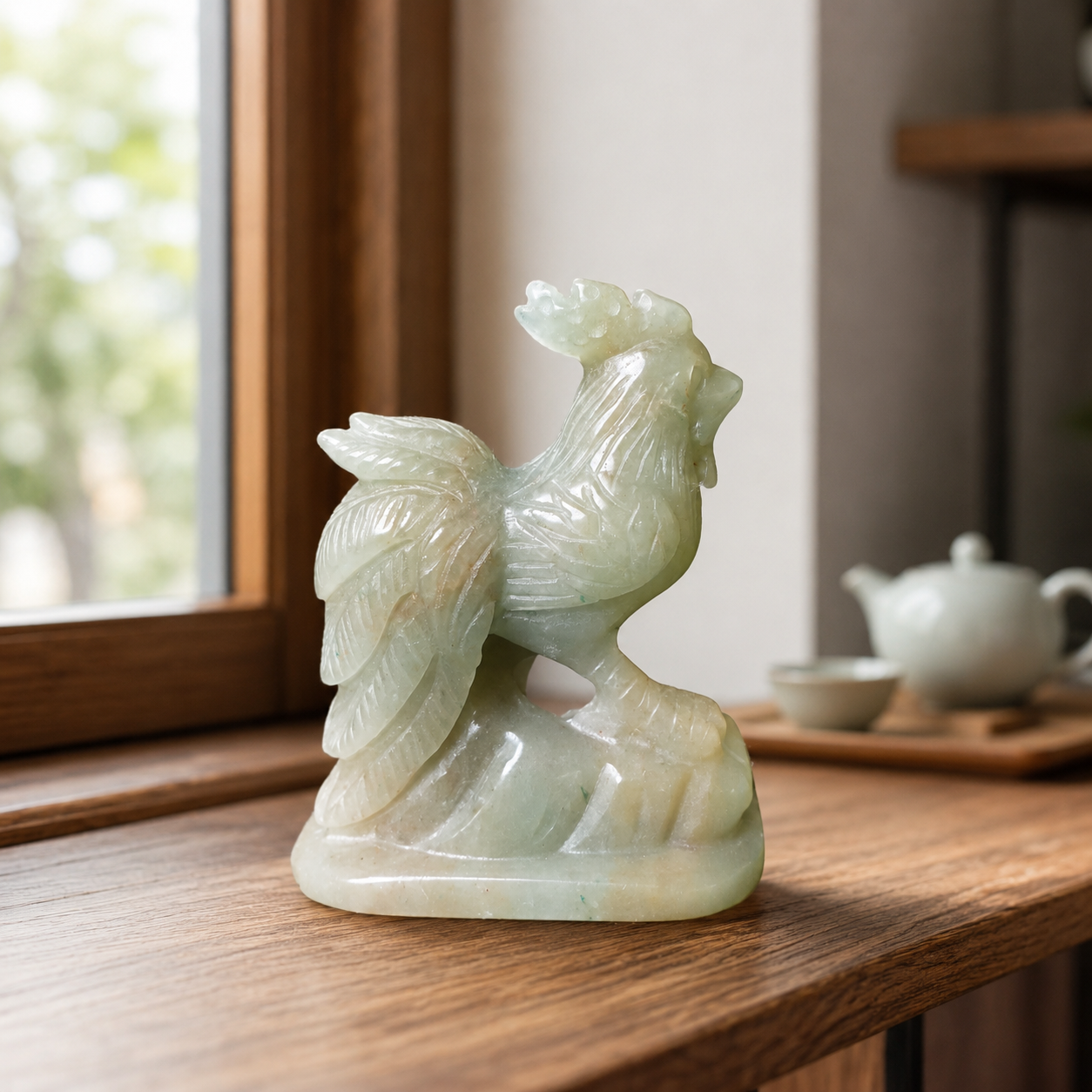 Green Aventurine Rooster