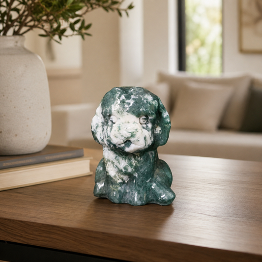 Moss Agate Dog