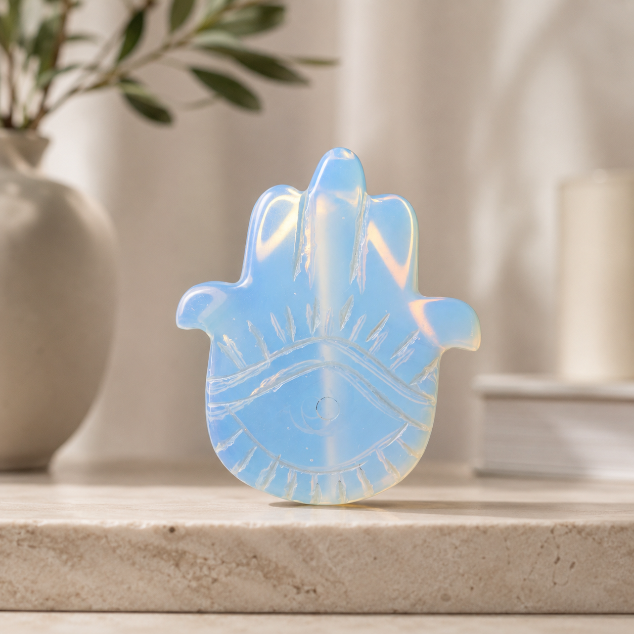 Opalite Hamsa Hand