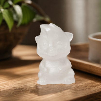 Clear Quartz Squirrel Carving