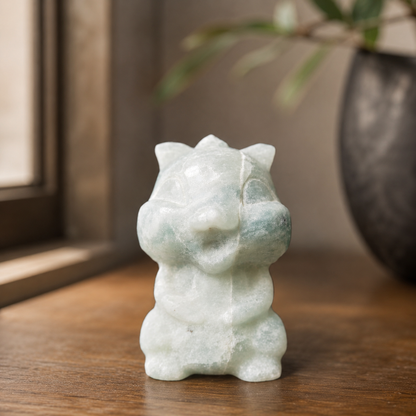 Blue Aventurine Squirrel Carving