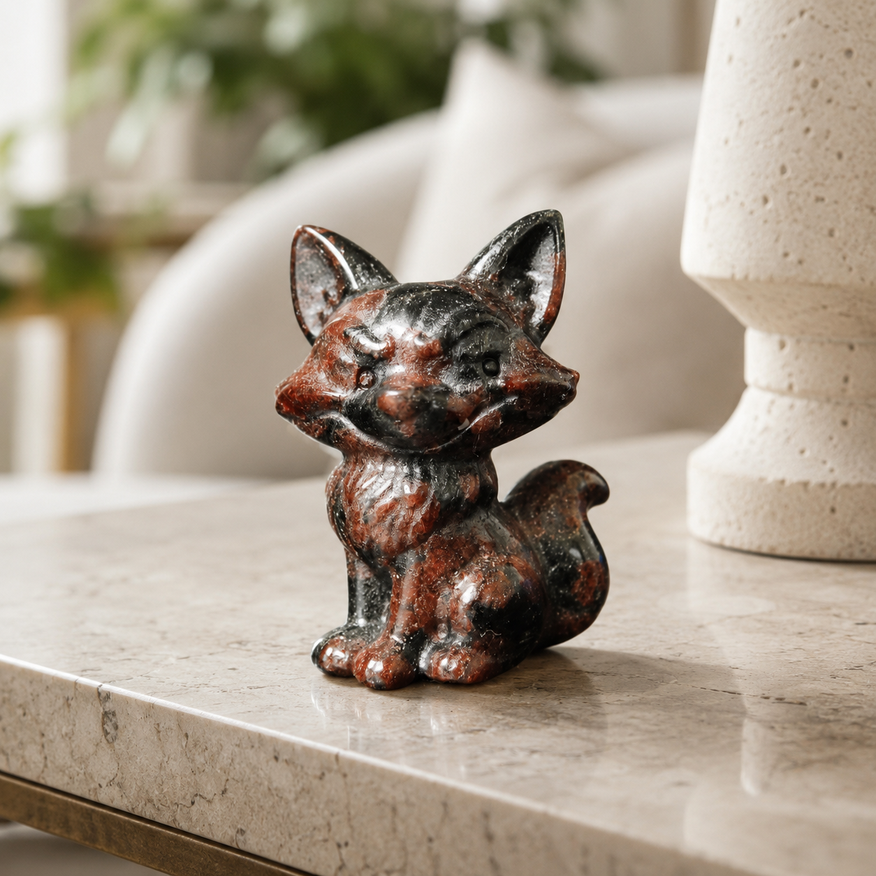 Garnet Fox Carving