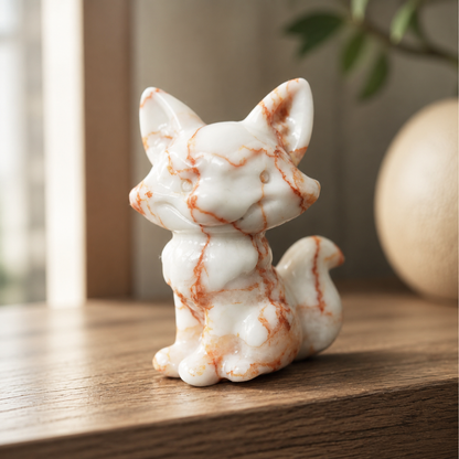 Red Line Jasper Fox Carving