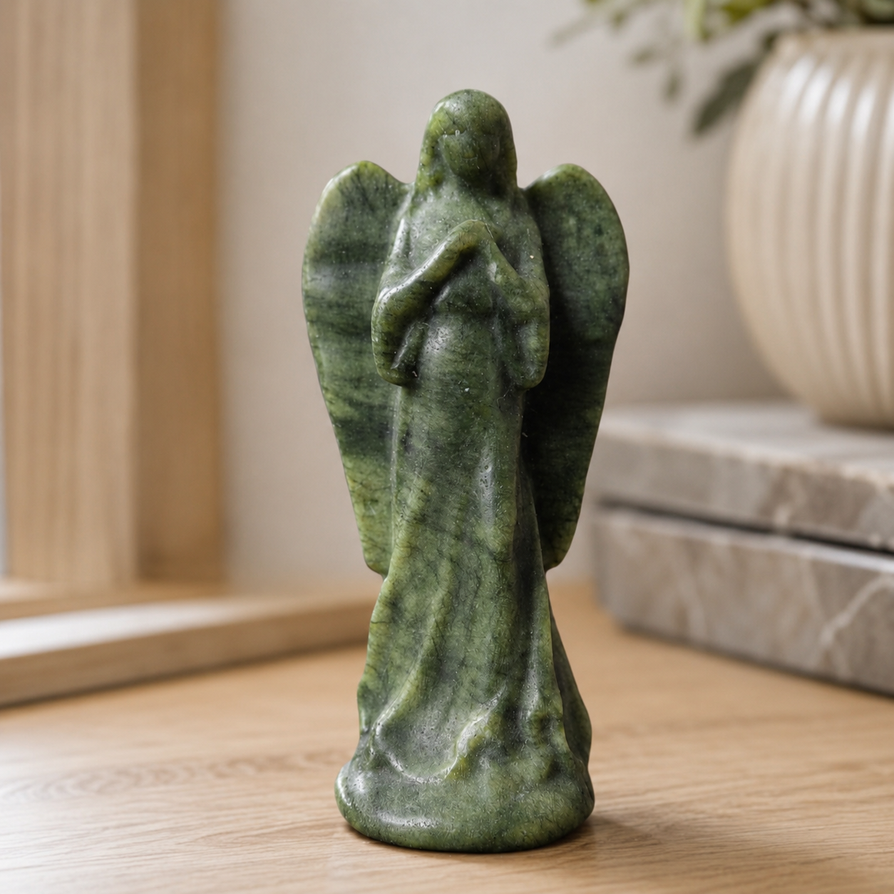 Serpentine Angel Carving