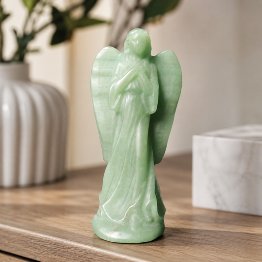 Green Aventurine Angel Carving