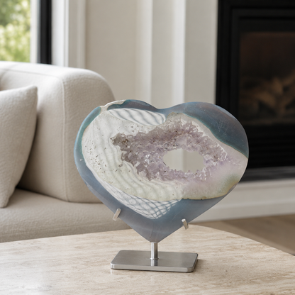 Druzy Agate Heart