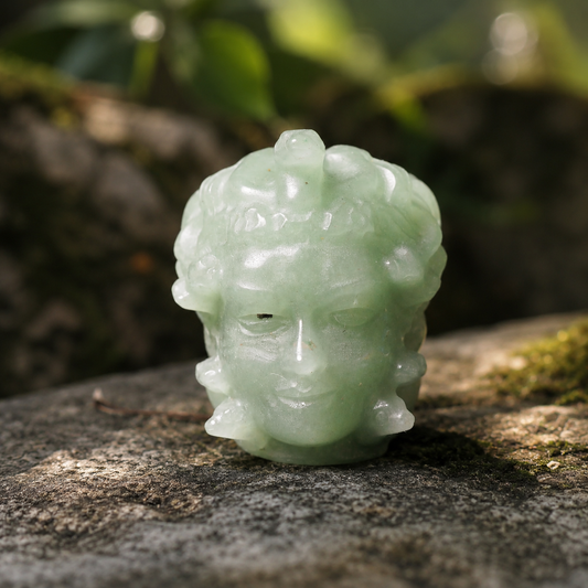 Medusa Head Crystal Carvings