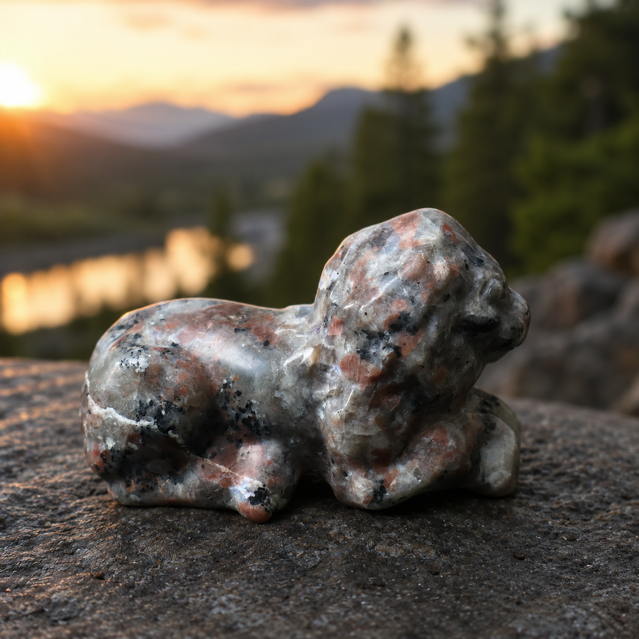 Yooperlite Lion Carving