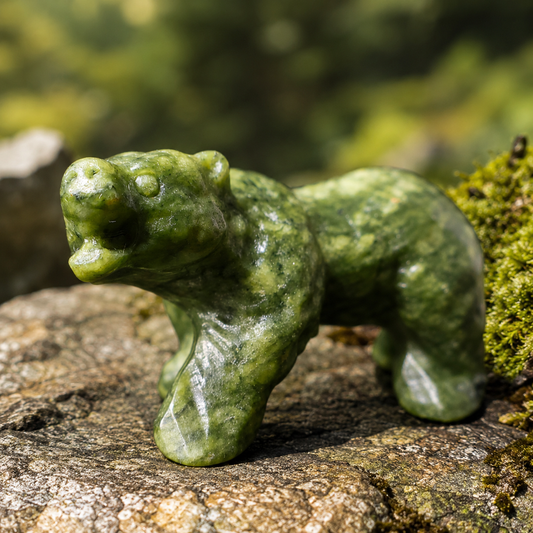 Serpentine Bear Carving
