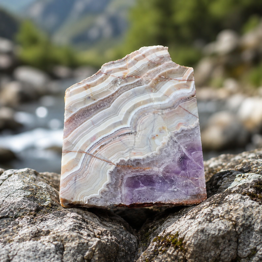 Amethyst Agate Slice Specimen