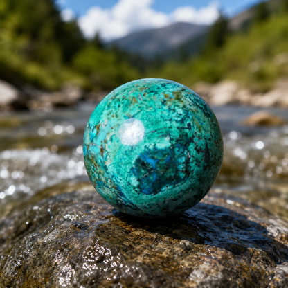 Chrysocolla Sphere