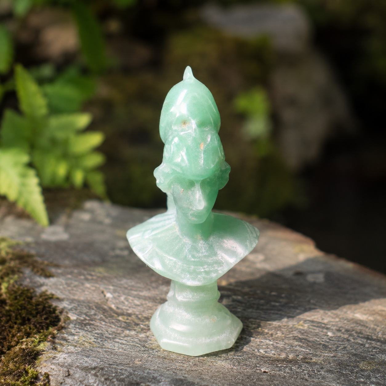 Green Aventurine Spartan Warrior Bust Carving