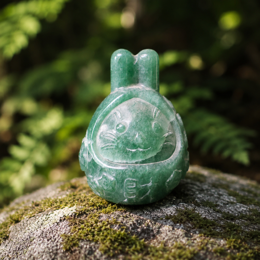 Green Aventurine Rabbit Carving