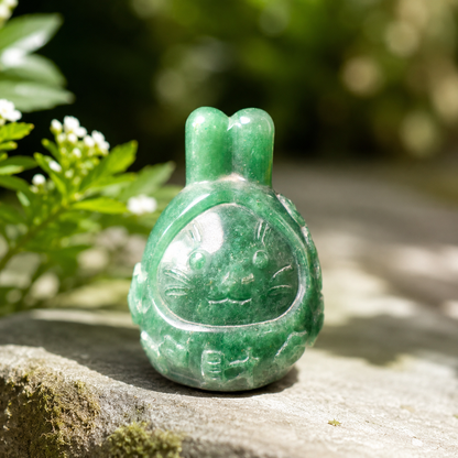 Green Aventurine Rabbit Carving