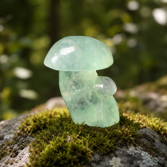 Fluorite Mushroom Carving