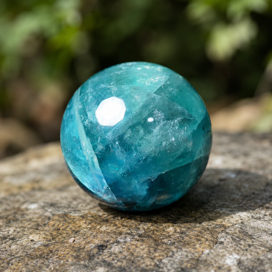 Green Fluorite Sphere