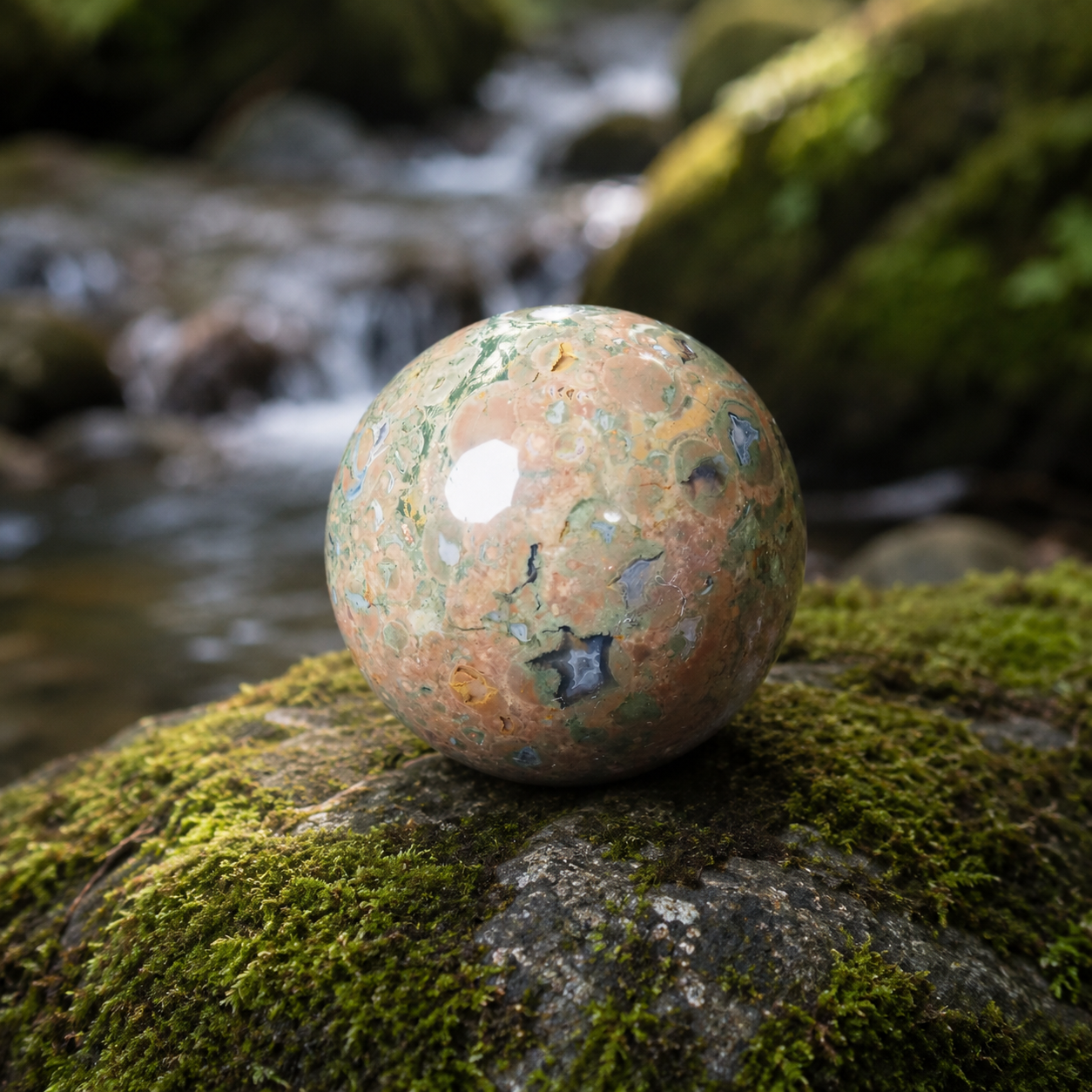 Rainforest Jasper Sphere